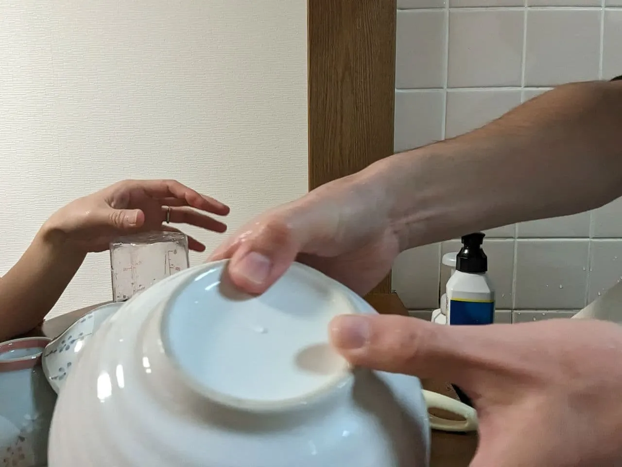 皿洗いバトンリレー